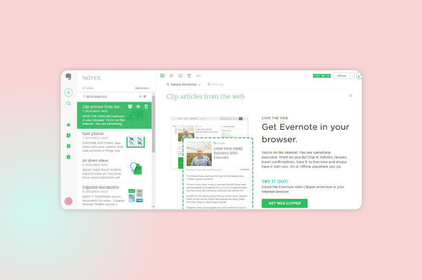 clip articles from web