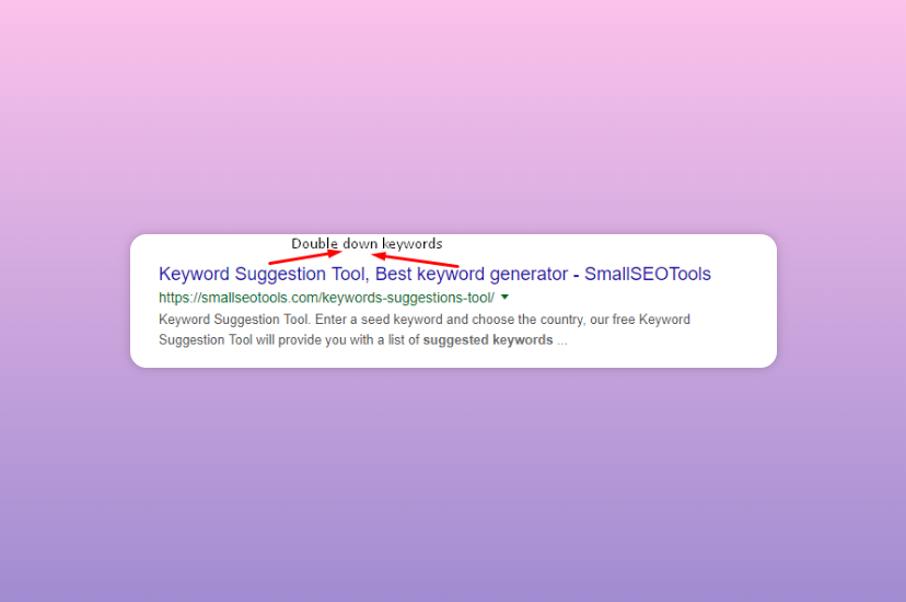 Double down keywords